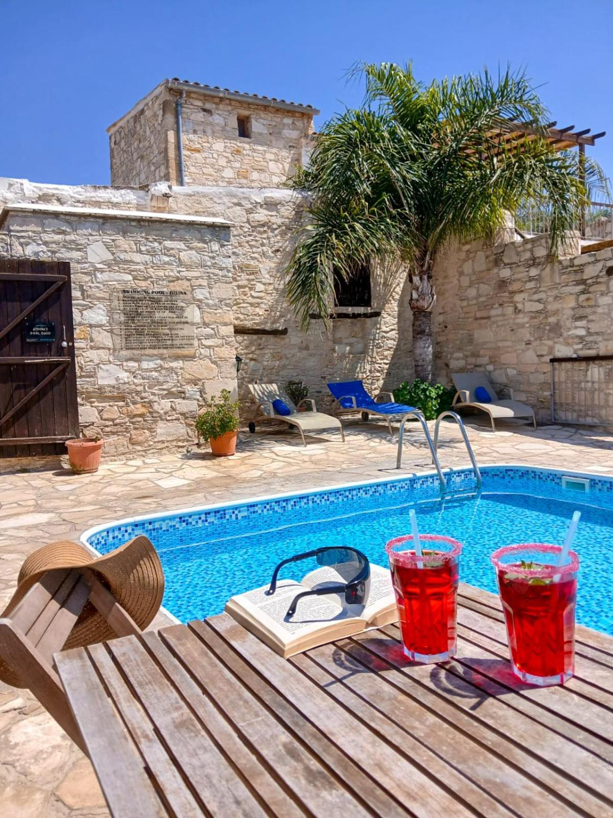 Athena'S Pool Oasis Apartamento Skarinou Exterior foto