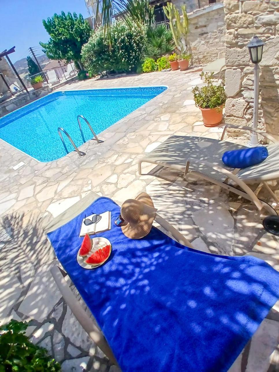 Athena'S Pool Oasis Apartamento Skarinou Exterior foto
